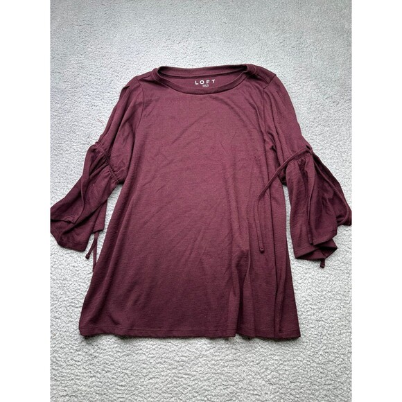 Loft Flutter Split tie sleeve tunic sz small - Picture 1 of 7